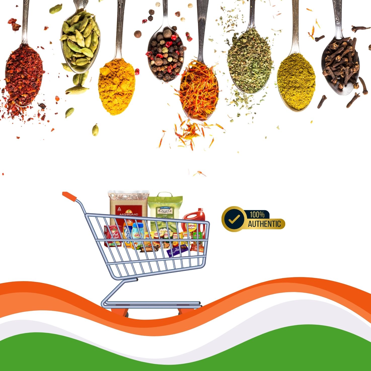 Home circular logo with indian spices66